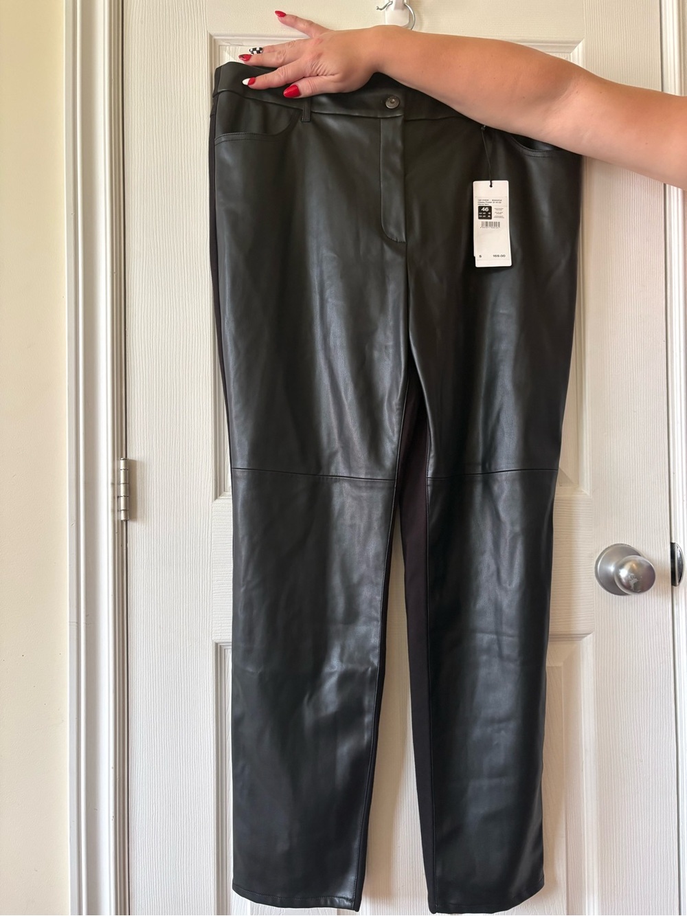 Olsen Mona Slim | NWT | Black Faux Leather Pants